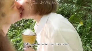 Don't lick the ice cream, suck my dick instead! A nympho's temptation