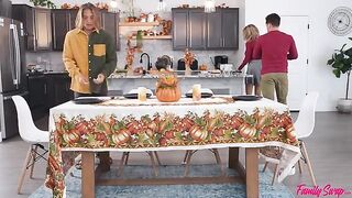 Orgy is cooking in the kitchen, four people involved