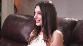 A beautiful woman demonstrates how to achieve harmony in sex life