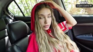 The little girl in red riding clothes turned into a passionate and experienced woman