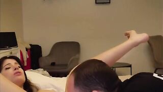 A couple has an intense and passionate sex session, with the girl moaning loudly