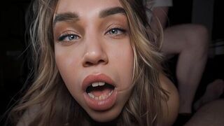 The girl went dumb from orgasm to trembling with pleasure