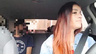 The hot girl agreed to have sex for a free ride