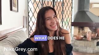 Her skin is shining with excitement and she is asking for more action