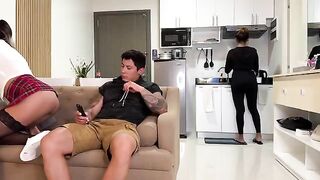 The girl came to her stepdad, he did not notice and fucked her