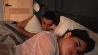 I couldn’t sleep thinking about a guy’s lips and the moans of a hot stepsister