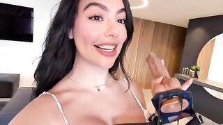 The girl received a strapon as a gift from her best friend