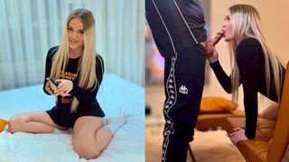 A stunning blonde is eager to engage in intimate encounters with her stepbrother