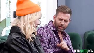 I sat the cute girl down on my cock, and her moans grew louder