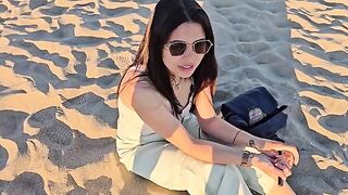 An empty beach isn't the best place for a fling, but the allure was too strong
