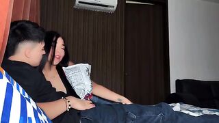 The girl received a large dick package and asked for more, unable to stop herself