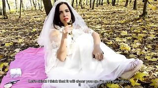 A white dress can be removed, but the cock must be kept