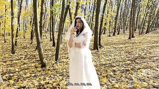 A white dress can be removed, but the cock must be kept