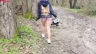 The forest is rustling, and she moans like a passionate one