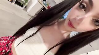 The girl is ready to show her body to the man in all poses