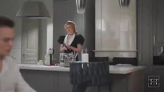 The boss was at home and in her panties, it was a sight to see