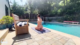 A hot MILF is waiting for a huge cock in the pool