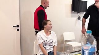 The girl was desperate, so she had to engage in intense action