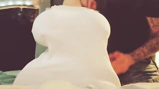 The man couldn't restrain his cries as he played with the machine