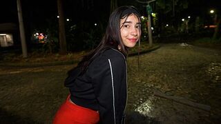 The girl is very sexy and she likes to have sex in public places