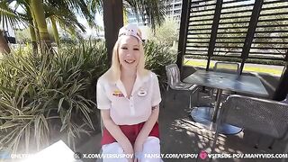 Girl has huge boobs, she is teasing with them and gets fucked hard
