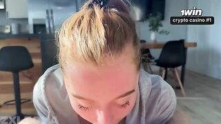 A hot woman shows her holes, and a man cannot resist taking her