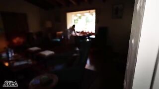 Our grandparents are at the cottage, we’re in the bedroom having fun