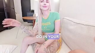 The girl was interviewed and then fucked by a huge cock in POV