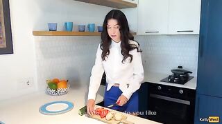 Babe Katty West gets fucked on the kitchen table