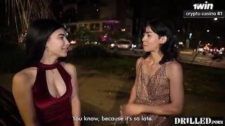 A beautiful petite girl experiences intense anal action on her date night