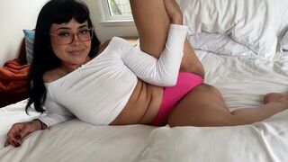 Nerdy girl with glasses fucks her step dad passionately