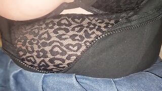 The blonde is bouncing on the dick as if racing for sperm