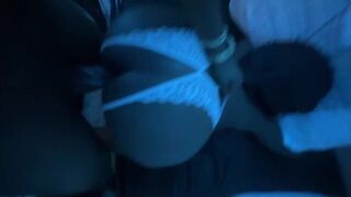 Ebony beauty gets her ass pounded from behind in steamy action