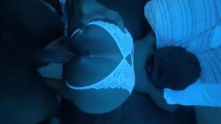 Ebony beauty gets her ass pounded from behind in steamy action