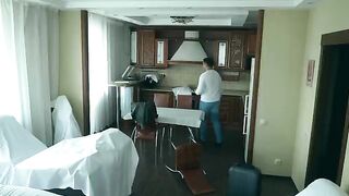 A ghostly maid is fucking with a guy on Halloween night