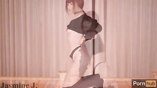 The cute Asian girl Jasmine J squirts from her wet pussy