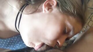 She craved cum, so I fed her my thick load