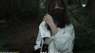 The girl lives in the forest and invites some friends over