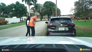 A tattooed girl got fucked by a mechanic on the road